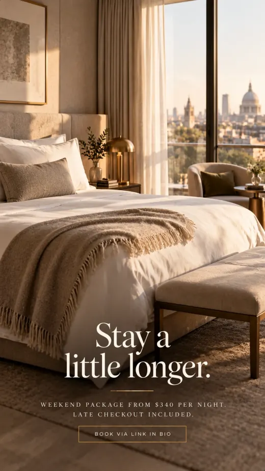 Hotel weekend package email artwork