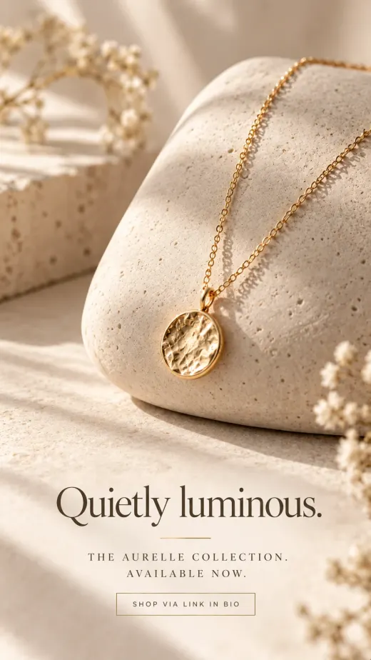Gold pendant jewellery post