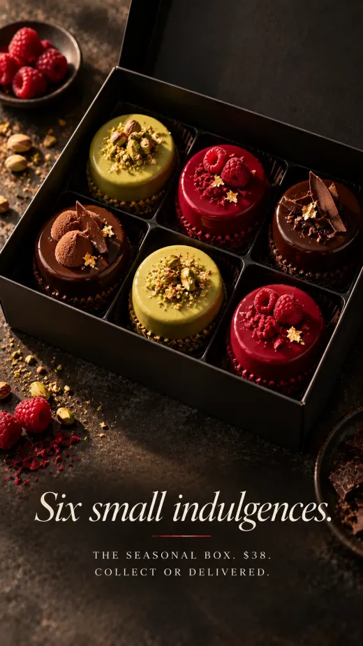 Patisserie seasonal box email artwork