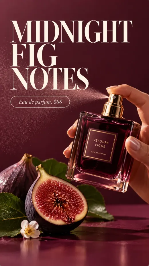 Midnight fig perfume ad