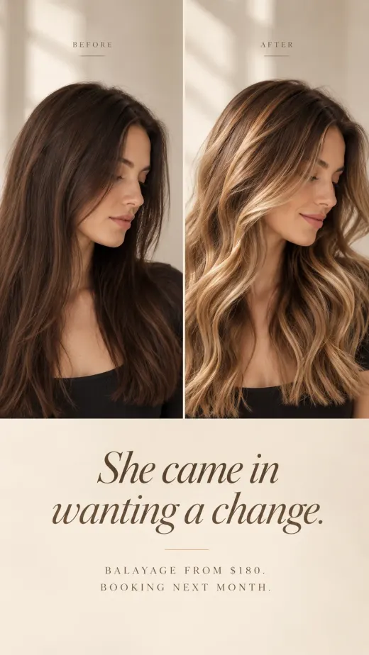 Before-and-after salon carousel
